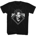 Black James Dean t-shirt featuring James Dean In Memoriam design