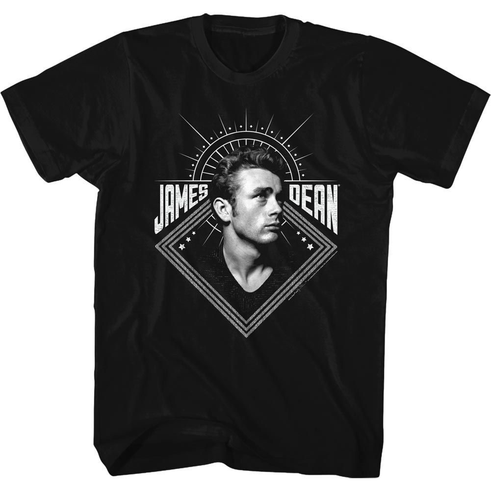 Black James Dean t-shirt featuring James Dean In Memoriam design