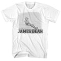 White James Dean t-shirt featuring James Dean Chair Fence design