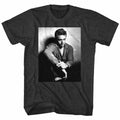 Black heather James Dean t-shirt featuring James Dean Broody design