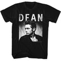 Black James Dean t-shirt featuring James Dean Black And White Wall design