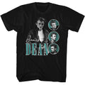 Black James Dean t-shirt featuring James Dean Three Circles Teal design