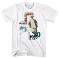 White James Dean t-shirt featuring James Dean Typography design