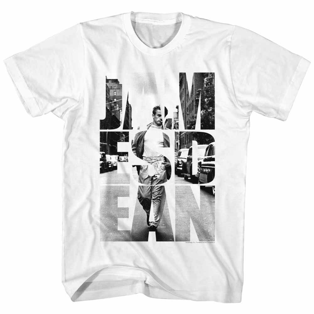 White James Dean t-shirt featuring James Dean Dean New York design