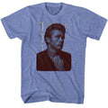 Light blue heather James Dean t-shirt featuring James Dean J Dean design