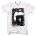 White James Dean t-shirt featuring James Dean Exit design