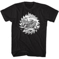 Black Judas Priest t-shirt featuring Judas Priest Black And White Motorcycle design