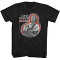 Black John Denver t-shirt featuring John Denver Playing Guitar Circle design