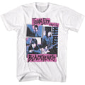White Joan Jett and the Blackhearts t-shirt featuring Joan Jett and the Blackhearts Collage design