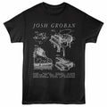 Black Josh Groban t-shirt featuring a Piano design