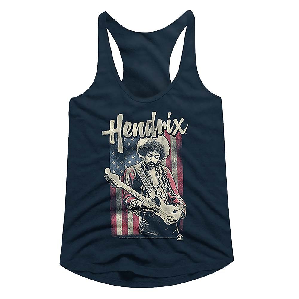 Jimi Hendrix Ladies Racerback - Flag Hendrix