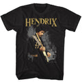 Black Jimi Hendrix t-shirt featuring Jimi Hendrix name design