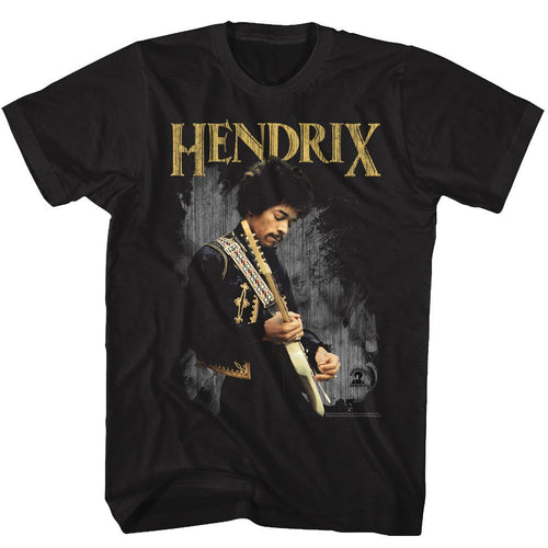 Black Jimi Hendrix t-shirt featuring Jimi Hendrix name design