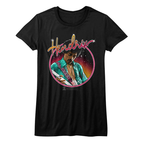 Jimi Hendrix Ladies T-Shirt - Neon