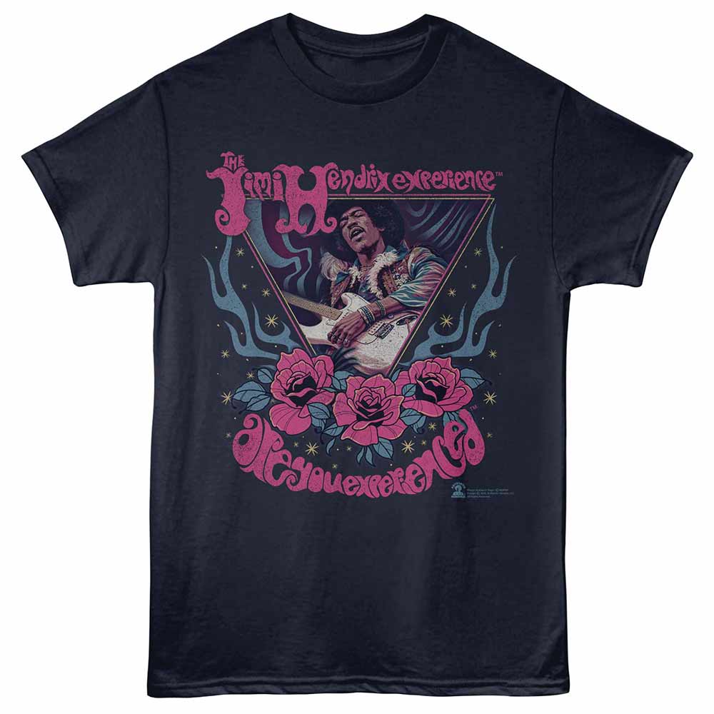 Navy Jimi Hendrix t-shirt featuring a Experienced design