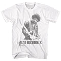 White Jimi Hendrix t-shirt featuring Jimi Hendrix Ghost design