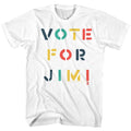 White Jimi Hendrix t-shirt featuring Jimi Hendrix Vote design