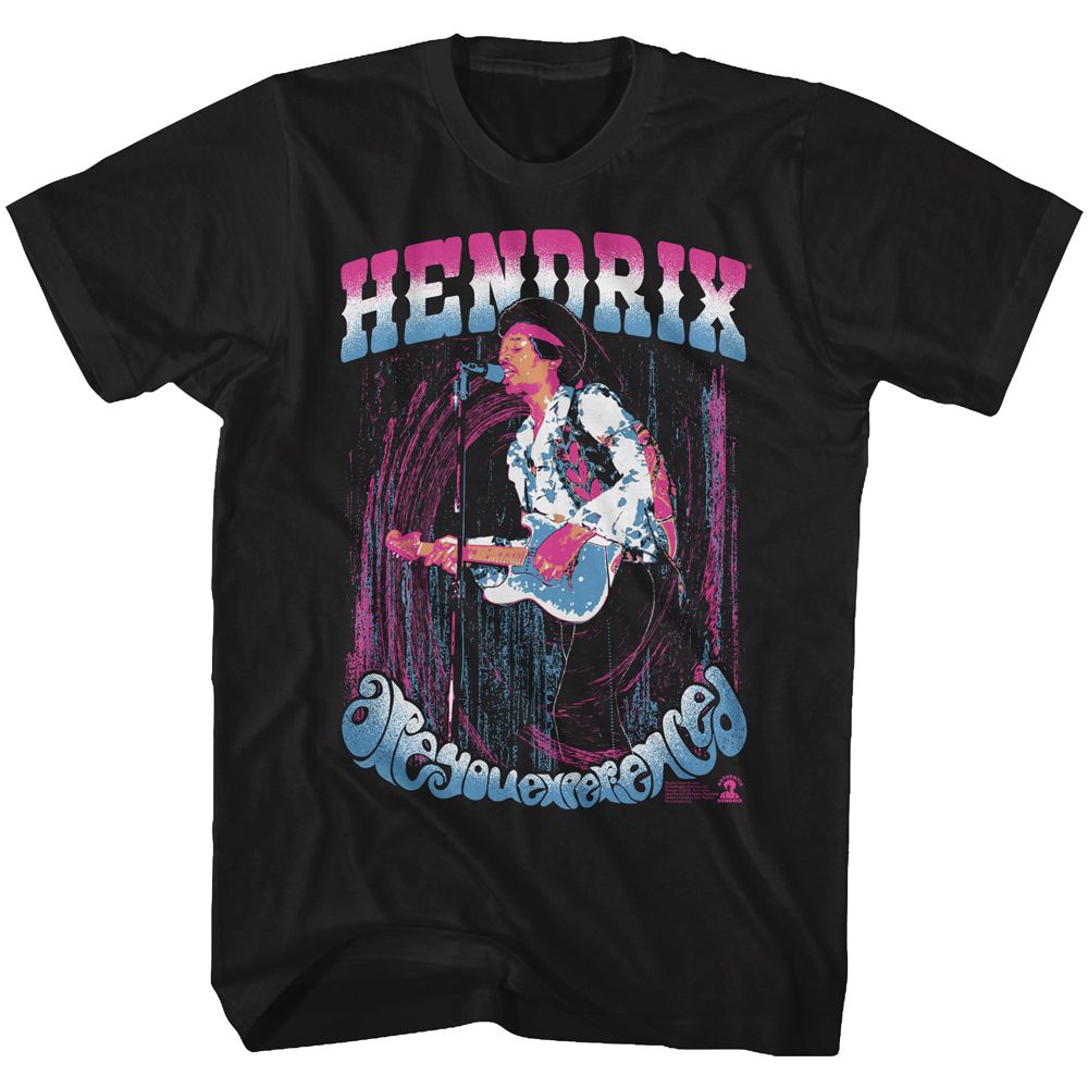 Black Jimi Hendrix t-shirt featuring Jimi Hendrix Are You design