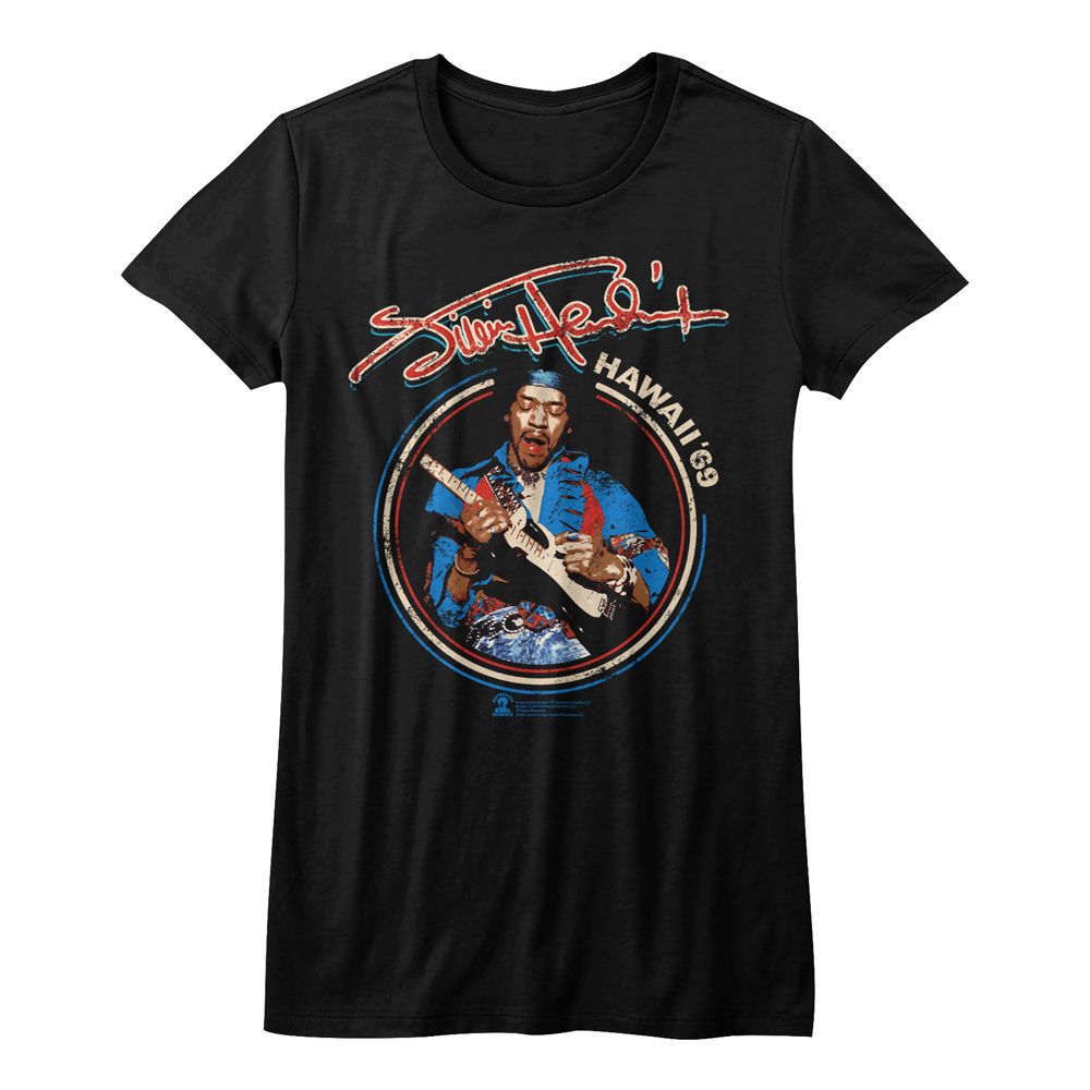 Jimi Hendrix Ladies T-Shirt - Hawaii 69
