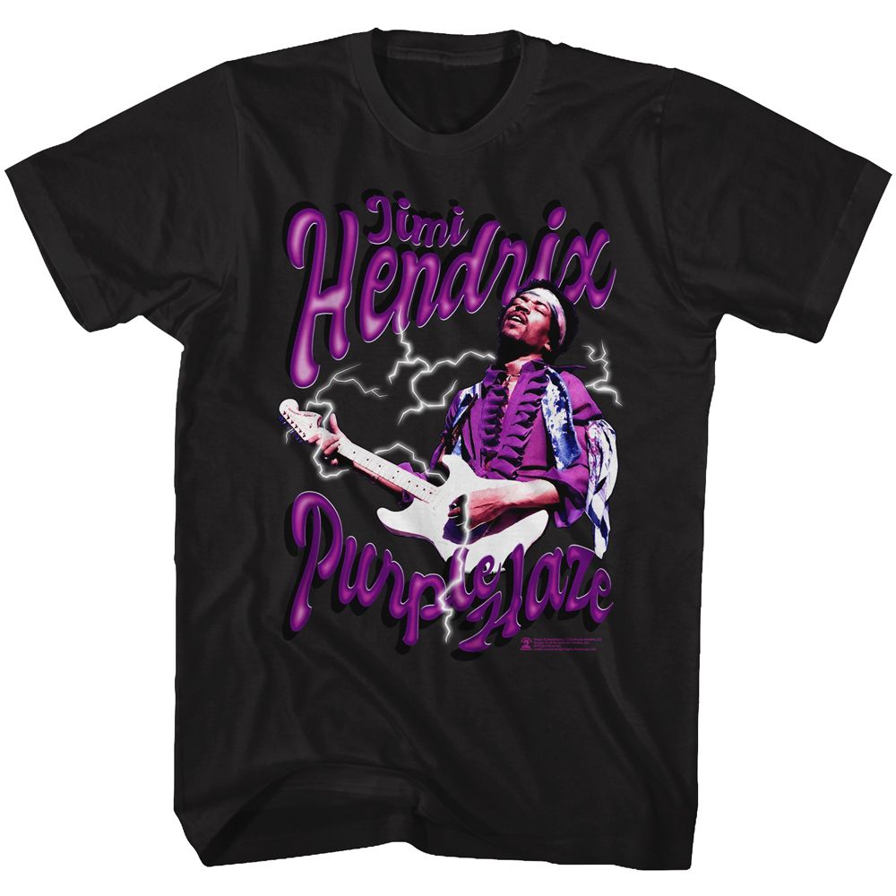 Black Jimi Hendrix t-shirt featuring Jimi Hendrix Hazy design