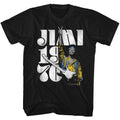 Black Jimi Hendrix t-shirt featuring Jimi Hendrix Peace Jimi design
