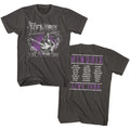 Smoke gray Jimi Hendrix t-shirt featuring Jimi Hendrix Live 1969 design (front and back)