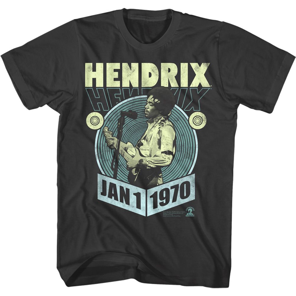 Smoke gray Jimi Hendrix t-shirt featuring Jimi Hendrix design