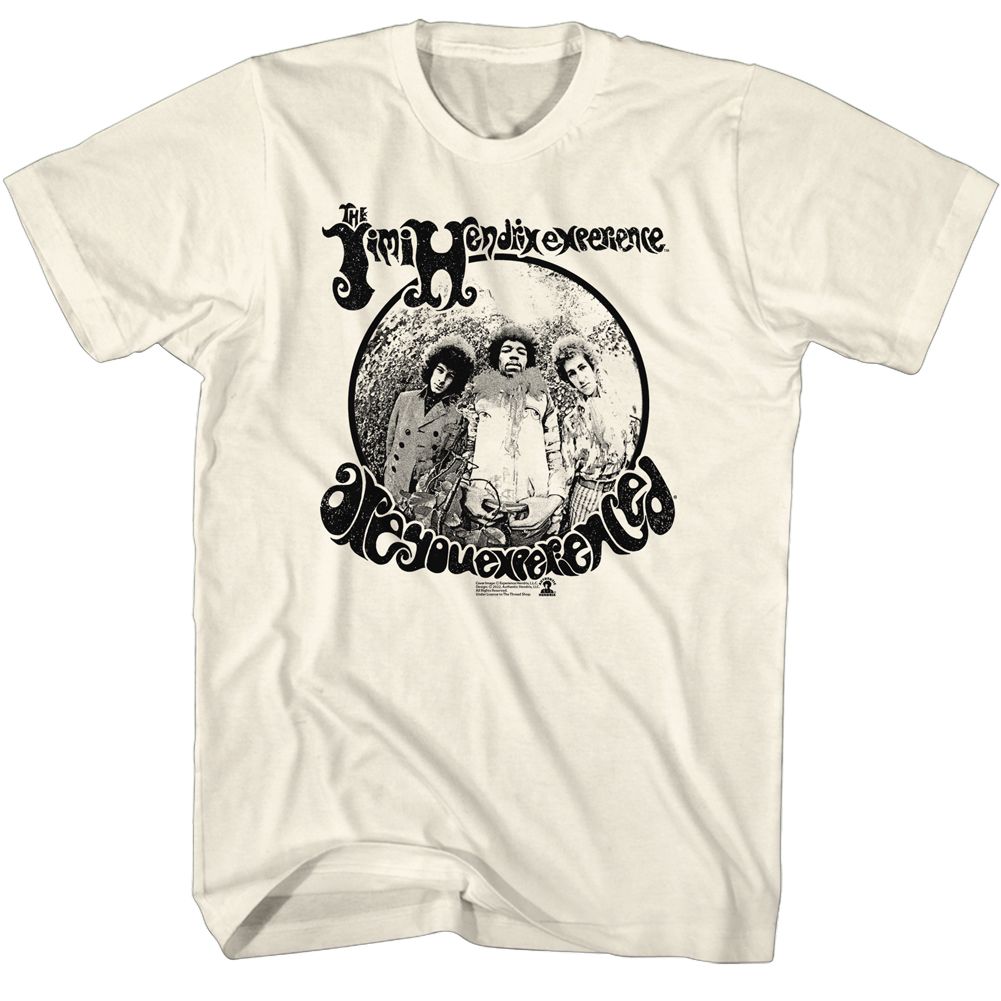 Natural Jimi Hendrix t-shirt featuring Jimi Hendrix Experienced One Color design