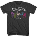 Smoke gray Jimi Hendrix t-shirt featuring Jimi Hendrix Signature And Multi Photo design