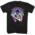 Black Jimi Hendrix t-shirt featuring Jimi Hendrix Neon Jimi design