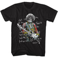 Black Jimi Hendrix t-shirt featuring Jimi Hendrix Shine Like A Star design