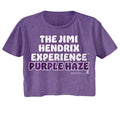 Jimi Hendrix Ladies Crop Top - Purple Haze