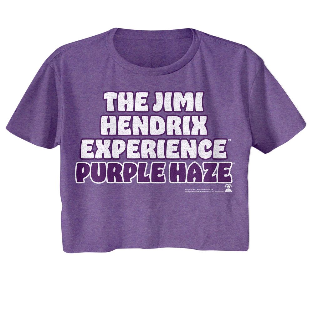 Jimi Hendrix Ladies Crop Top - Purple Haze