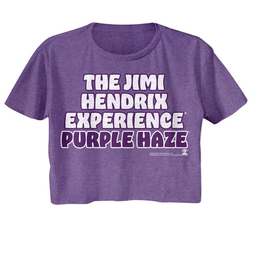 Jimi Hendrix Ladies Crop Top - Purple Haze