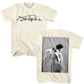 Natural Jimi Hendrix t-shirt featuring Jimi Hendrix Signature Image design (front and back)