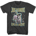 Smoke gray Jimi Hendrix t-shirt featuring Jimi Hendrix Guitar Playing Outer Glow design