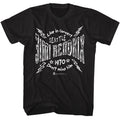 Black Jimi Hendrix t-shirt featuring Jimi Hendrix Seattle 1970 Lightning design