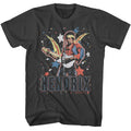 Smoke gray Jimi Hendrix t-shirt featuring Jimi Hendrix Star Bursts design