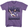 Purple heather Jimi Hendrix t-shirt featuring Jimi Hendrix Purple Haze Lightning design