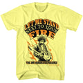Yellow heather Jimi Hendrix t-shirt featuring Jimi Hendrix Let Me Stand design