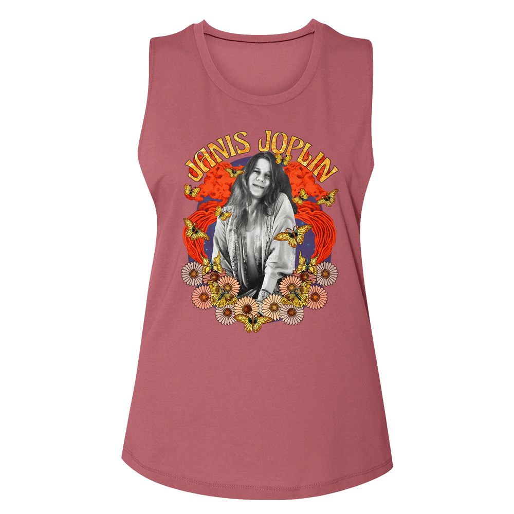 Janis Joplin Ladies Muscle Tank - Collage