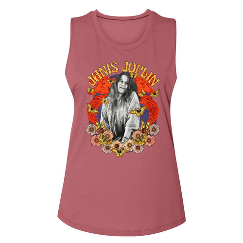 Janis Joplin Ladies Muscle Tank - Collage