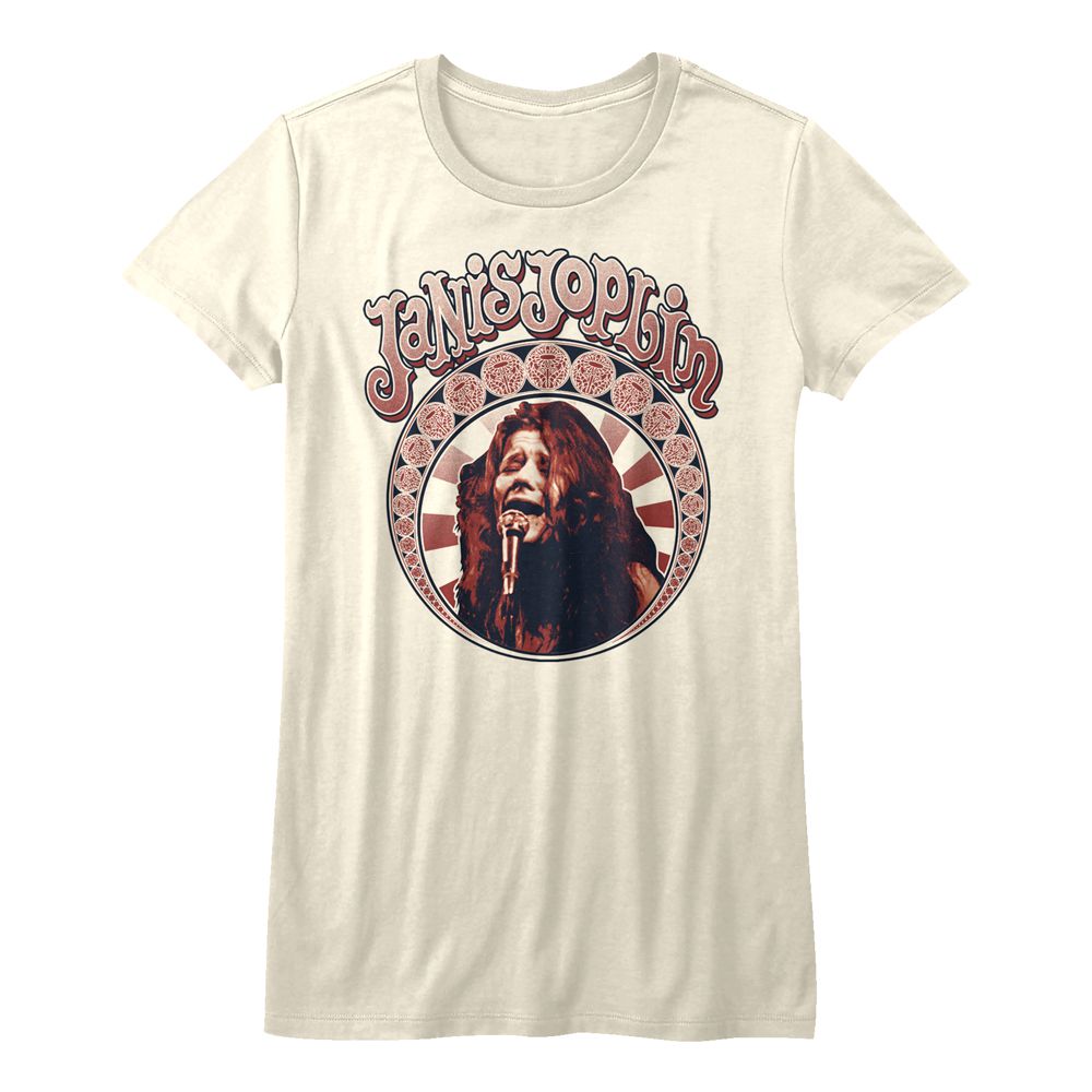 Janis Joplin Ladies T-Shirt - Nouveau Circle