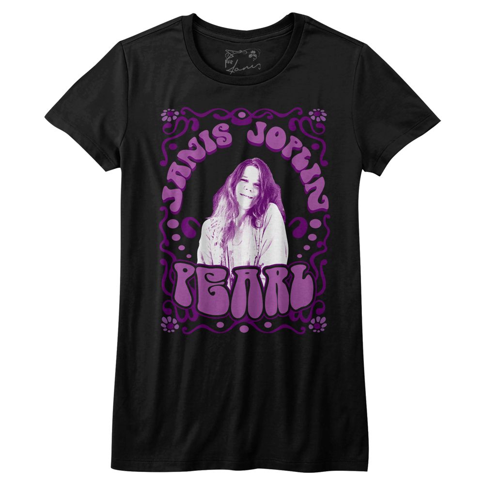 Janis Joplin Ladies T-Shirt - Pearl