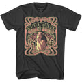 Smoke gray Janis Joplin t-shirt featuring Janis Joplin Nouveau Style design