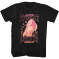 Black Janis Joplin t-shirt featuring Janis Joplin Live In Concert Stars design