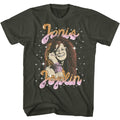 Smoke gray Janis Joplin t-shirt featuring Janis Joplin Sparkle design