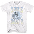 White Janis Joplin t-shirt featuring Janis Joplin Circle With Stars design