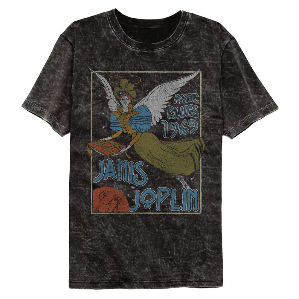 Janis Joplin Mineral Wash T-Shirt - Nouveau Angel