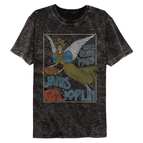 Janis Joplin Mineral Wash T-Shirt - Nouveau Angel